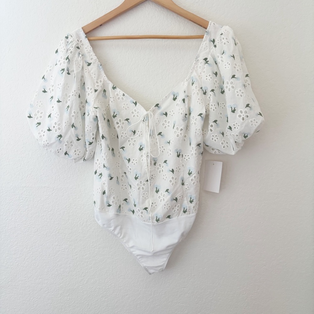 For love and lemons wild cherry bodysuit blue size XL NWT - Picture 2 of 13